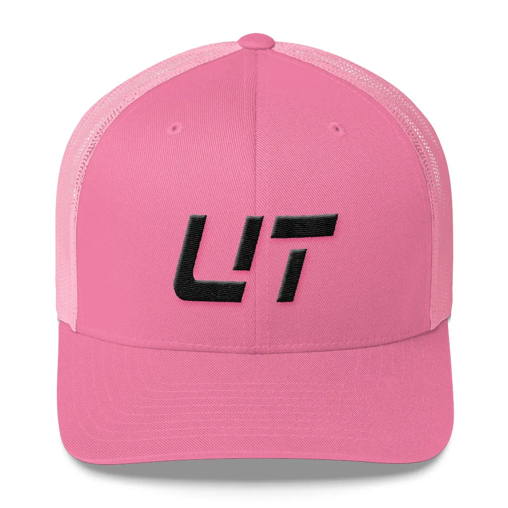 Utah Mesh Back Trucker Cap with Black Embroidery - UT