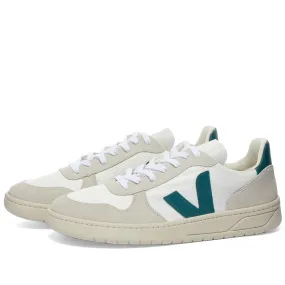 V-10 Basketball Mesh & Suede Sneaker White & Green