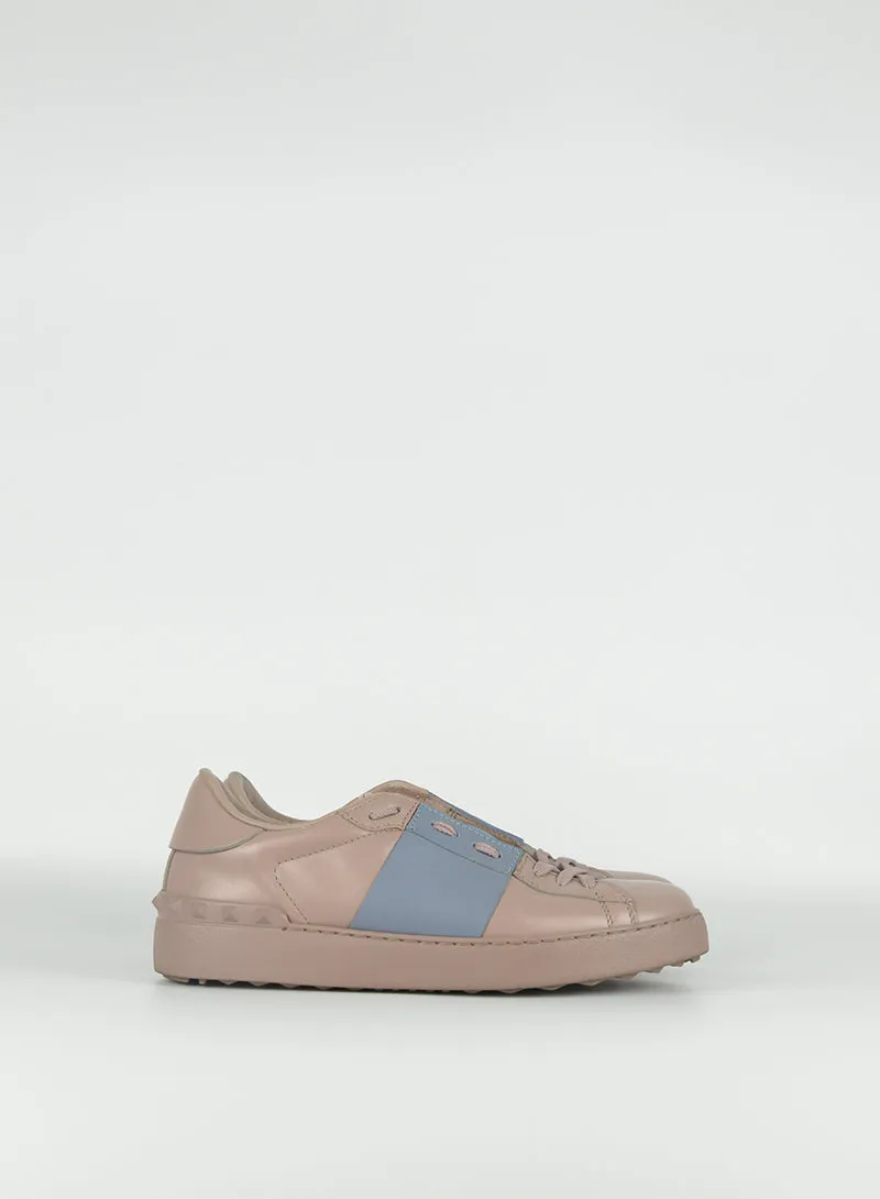 N. 39 Valentino Sneakers in pelle tortora,