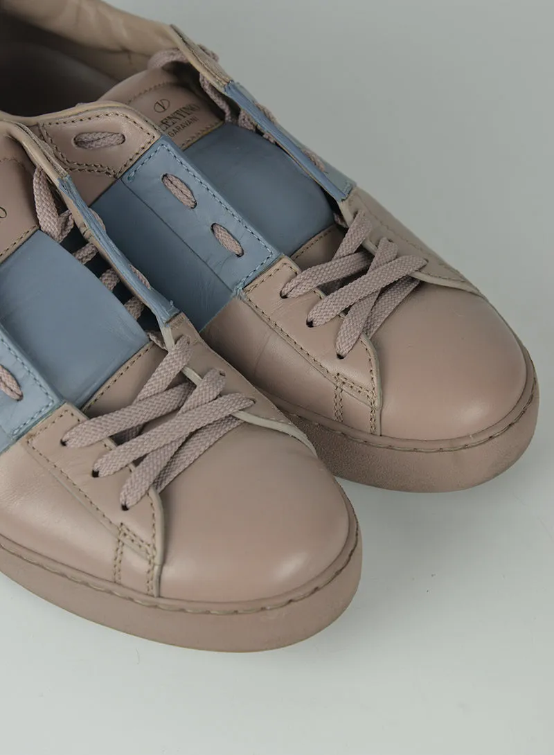 N. 39 Valentino Sneakers in pelle tortora,