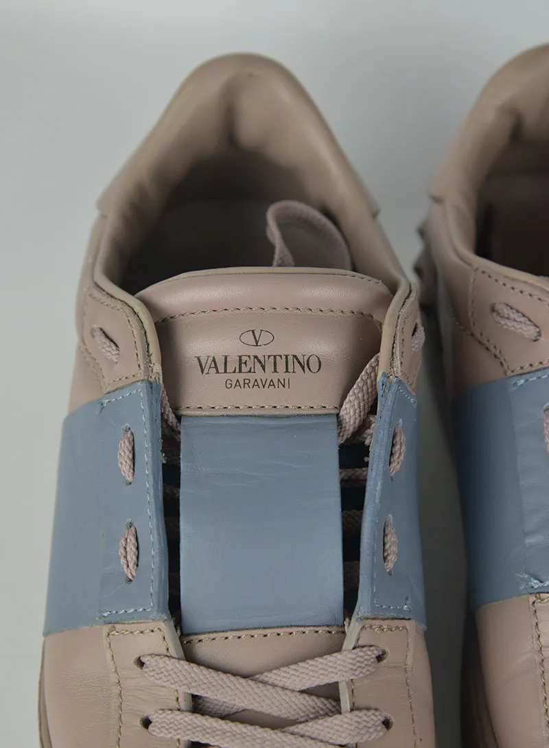 N. 39 Valentino Sneakers in pelle tortora,