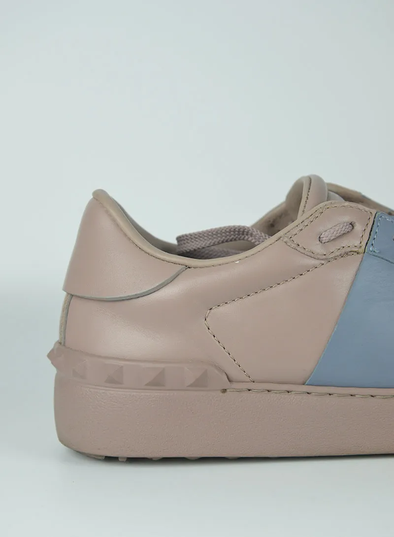 N. 39 Valentino Sneakers in pelle tortora,