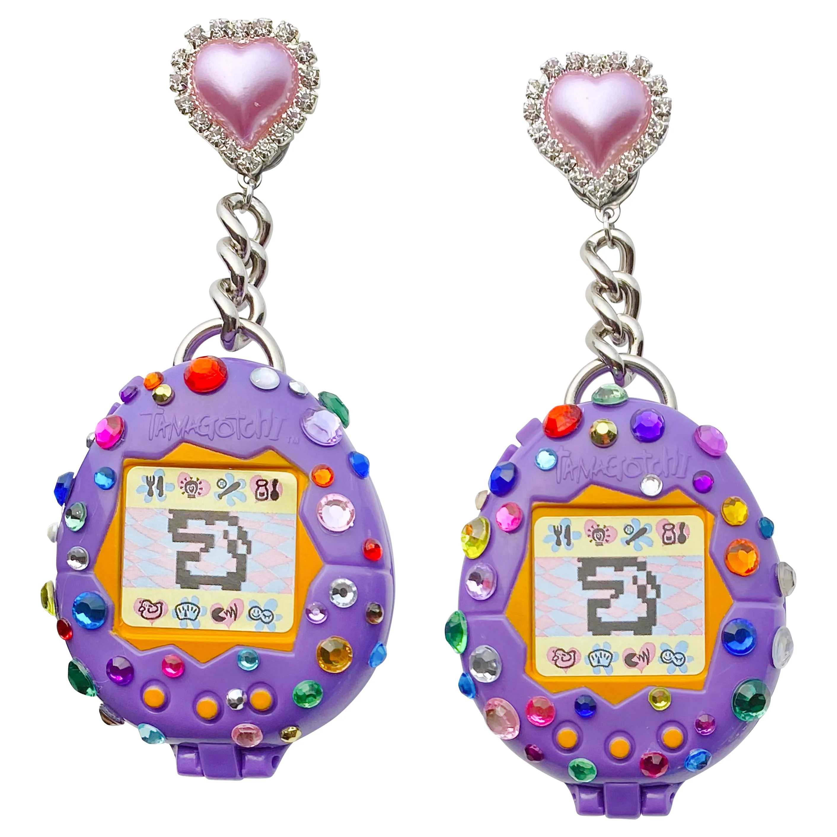 Vintage Tamagotchi Charm Earrings from 1997