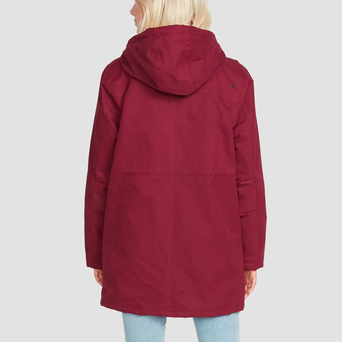 Volcom Women's Less Is More 5K Burgundy Parka Jacket