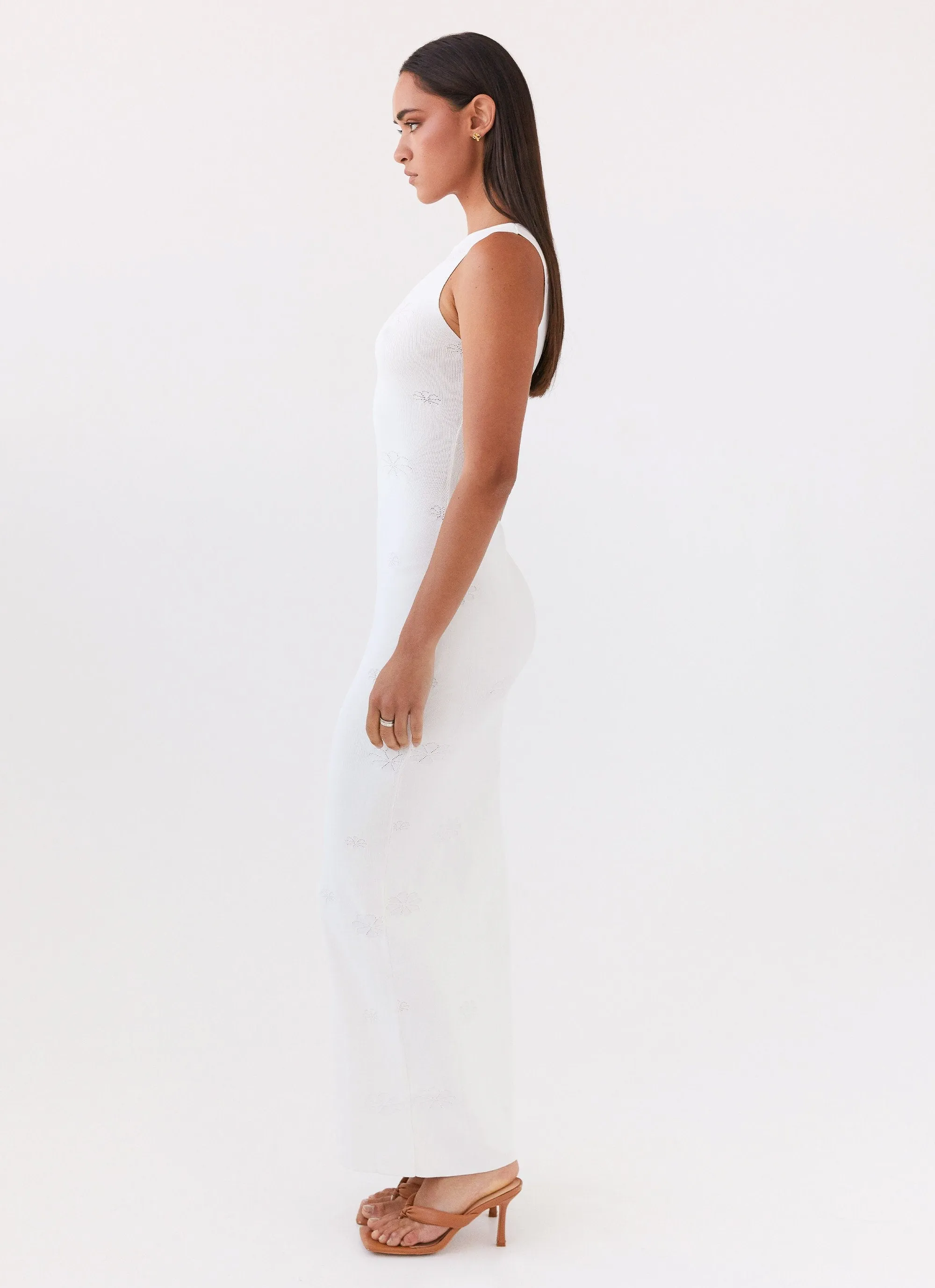 White Knit Maxi Dress Holly Peppermayo Exclusive