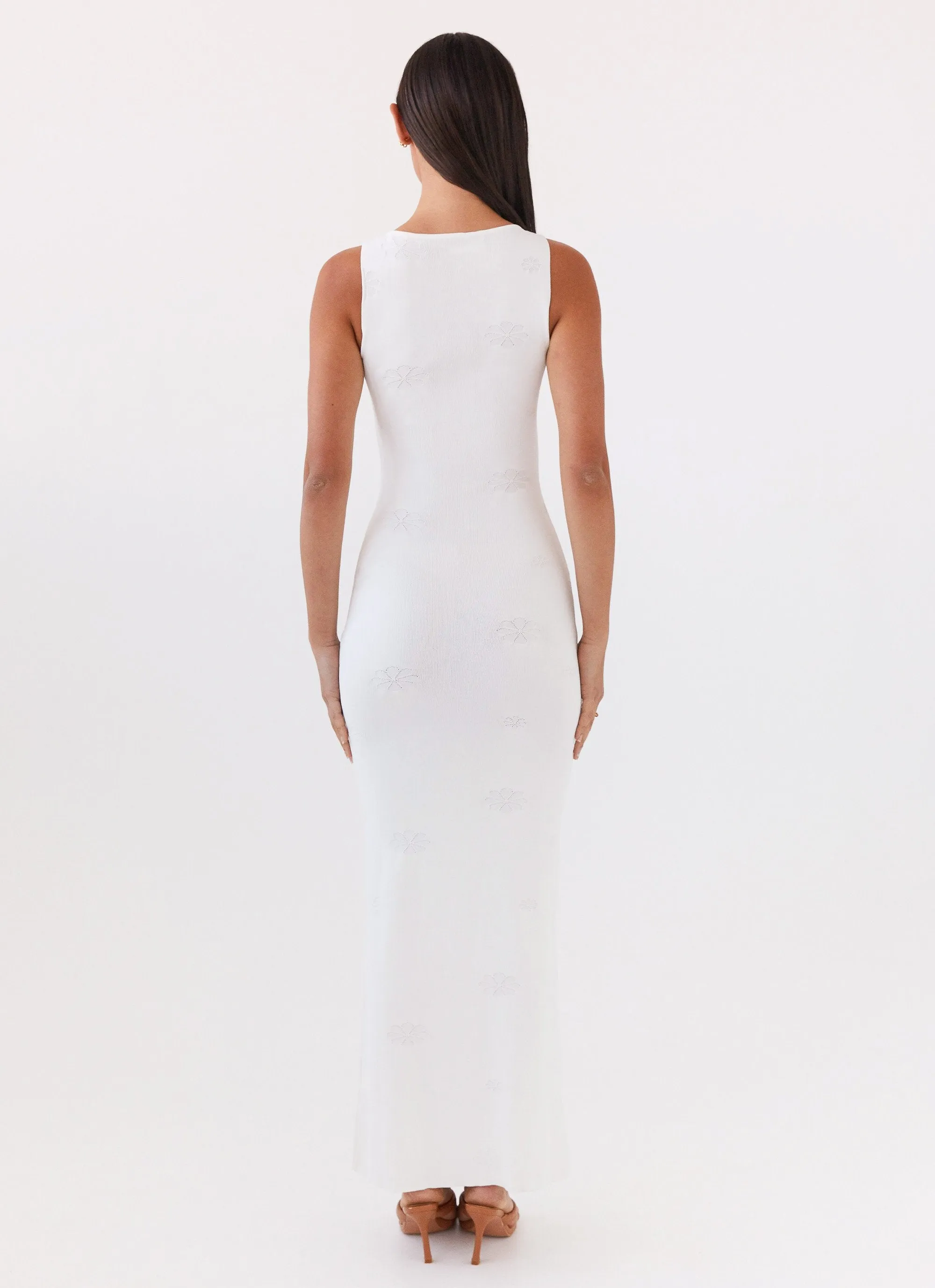 White Knit Maxi Dress Holly Peppermayo Exclusive