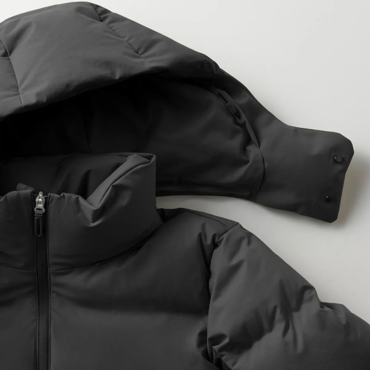 Womens ANCHOR-HC Black MIZUSAWA Down Coat by Descente