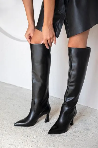 Women's Heel Faux Leather Boots