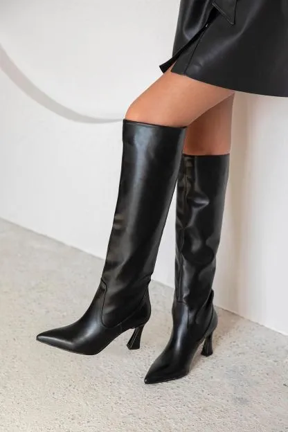 Women's Heel Faux Leather Boots