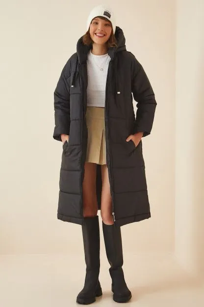 Warm and Stylish Women's Long Down Coat with Hood