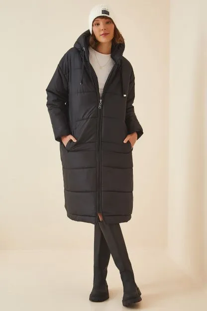 Warm and Stylish Women's Long Down Coat with Hood