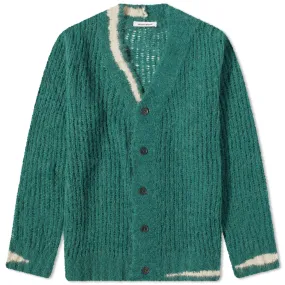 Wood Wood Kalle Pine Green Loose Knit Cardigan