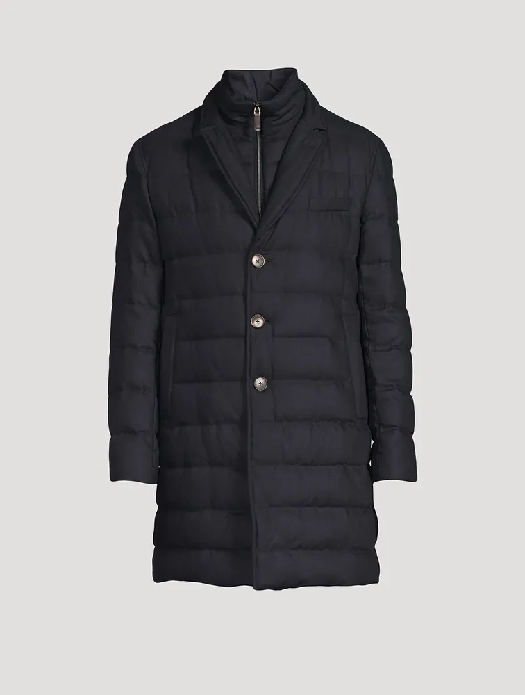 Wool-Blend Quilted Down Coat With Bib by HERNO