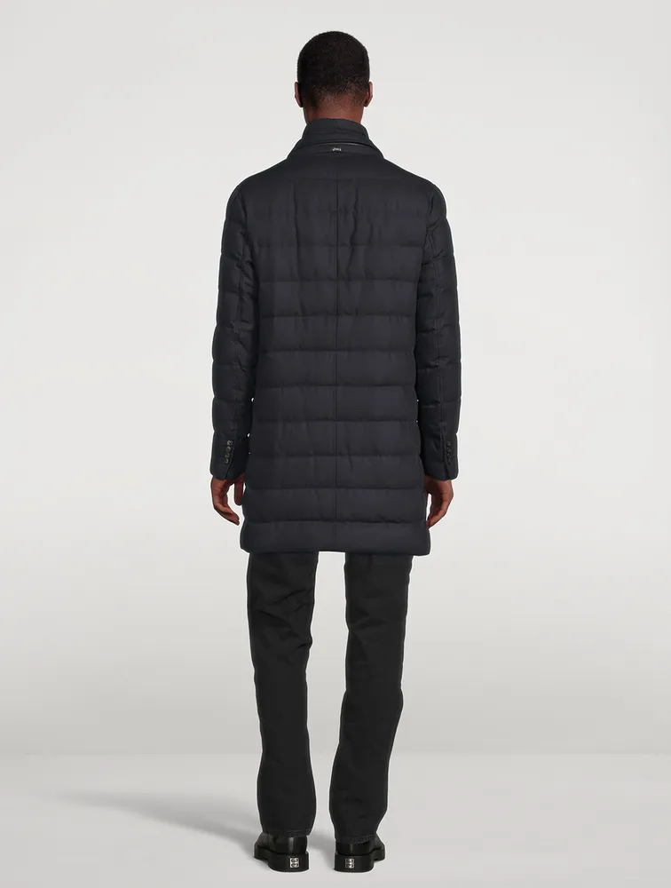 Wool-Blend Quilted Down Coat With Bib by HERNO