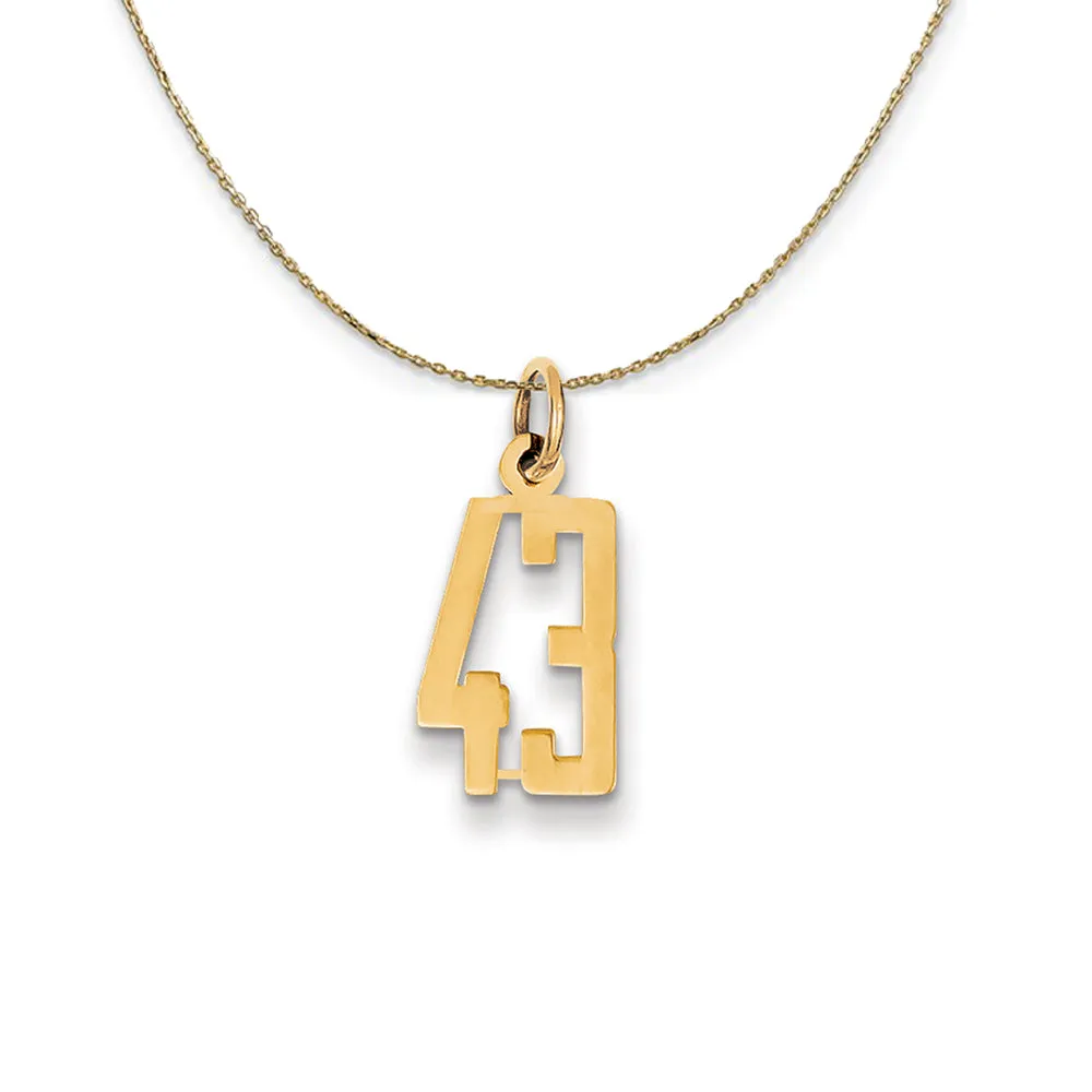 Yellow Gold Alumni Number 43 Necklace