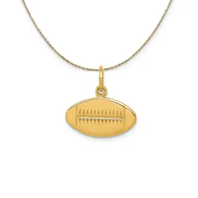 Yellow Gold Flat Football Necklace