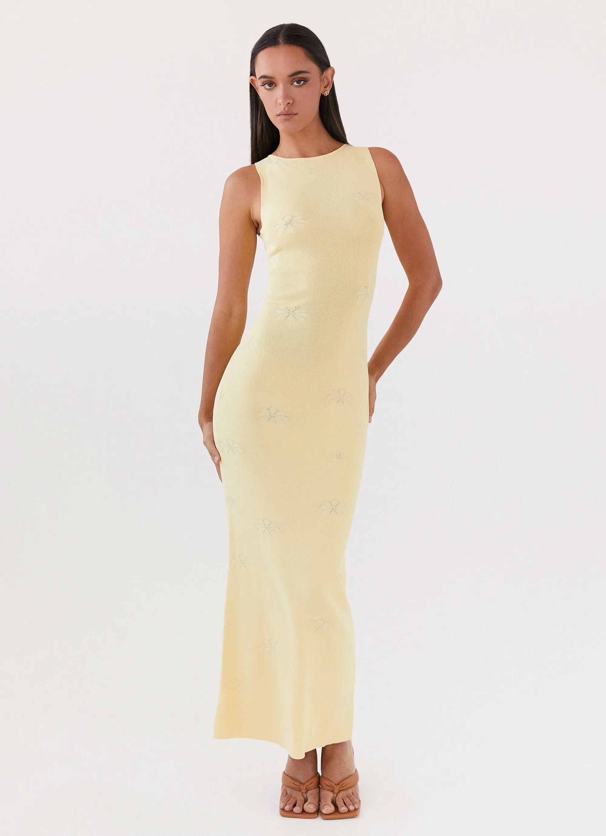 Yellow Knit Maxi Dress Holly Peppermayo Exclusive