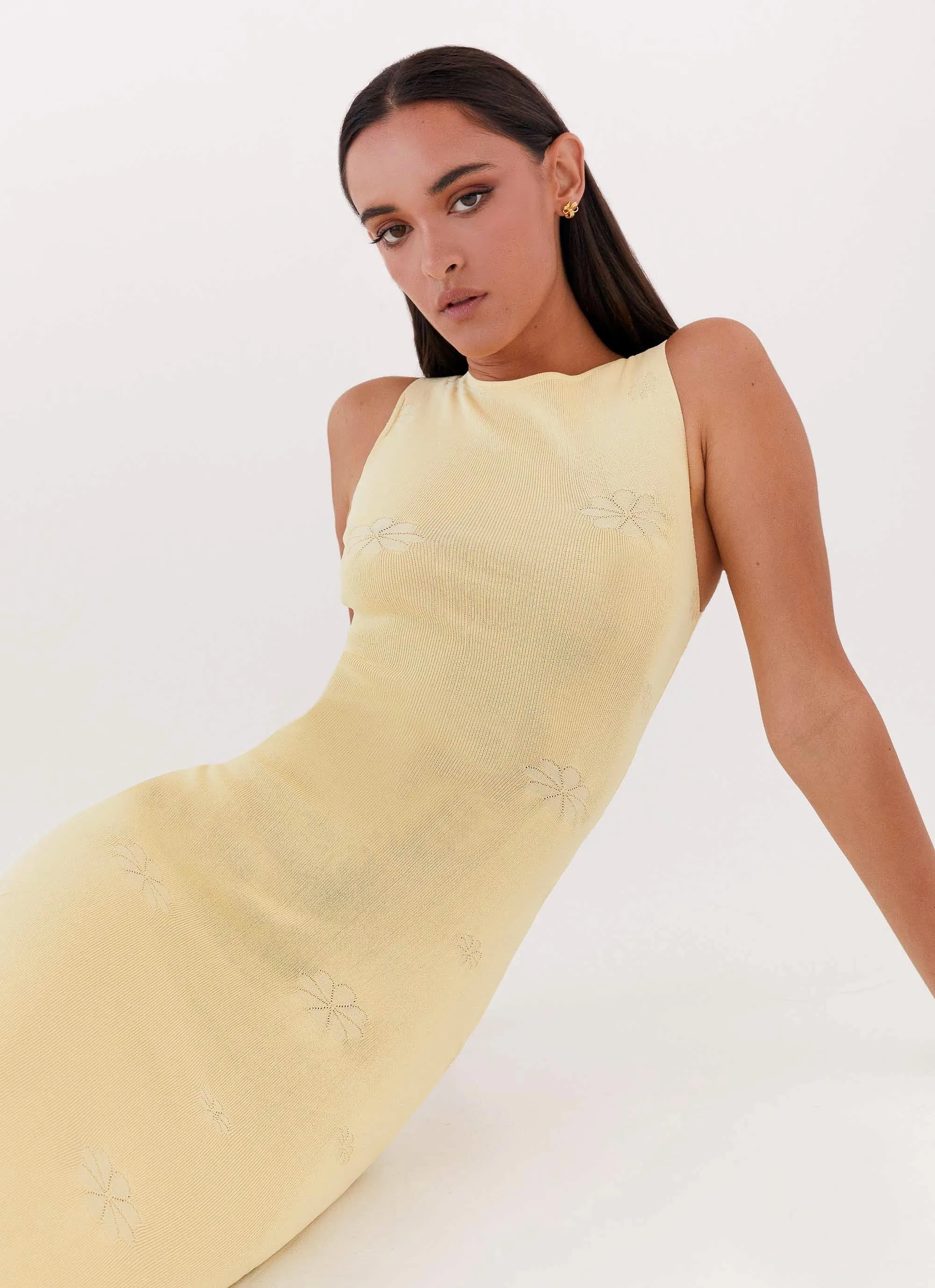 Yellow Knit Maxi Dress Holly Peppermayo Exclusive